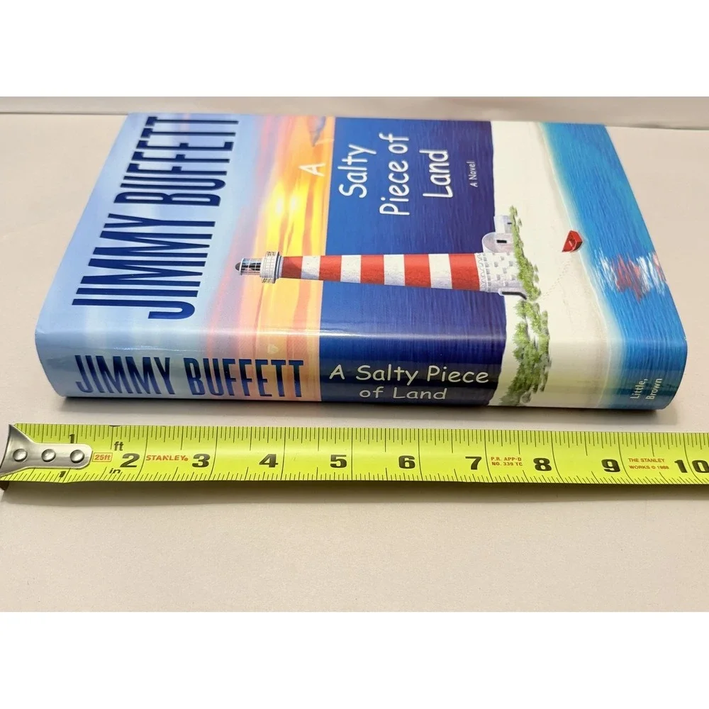 Jimmy Buffett A Salty Piece Of Land Hardcover Book 2004 First Editon HC DJ VTG